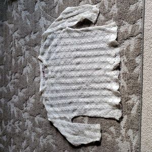 White openwork pullover sweater.Bin#9